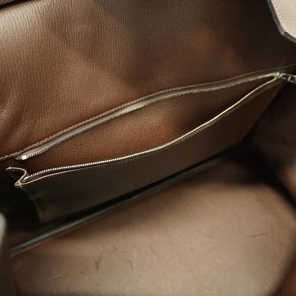 Hermes Handbag Birkin 40 Y Engraved Togo Chocolat Ladies - Picture 12 of 14